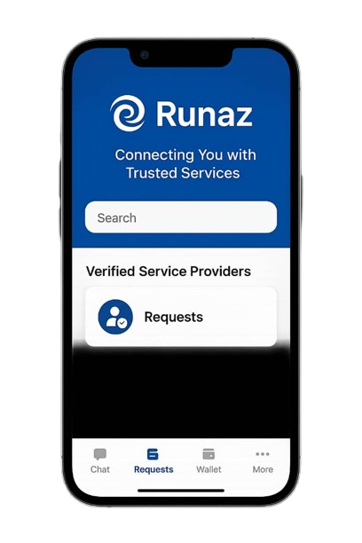 Runaz App Mockup